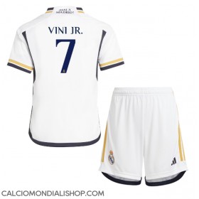 Maglie da calcio Real Madrid Vinicius Junior #7 Prima Maglia Bambino 2023-24 Manica Corta (+ Pantaloni corti)